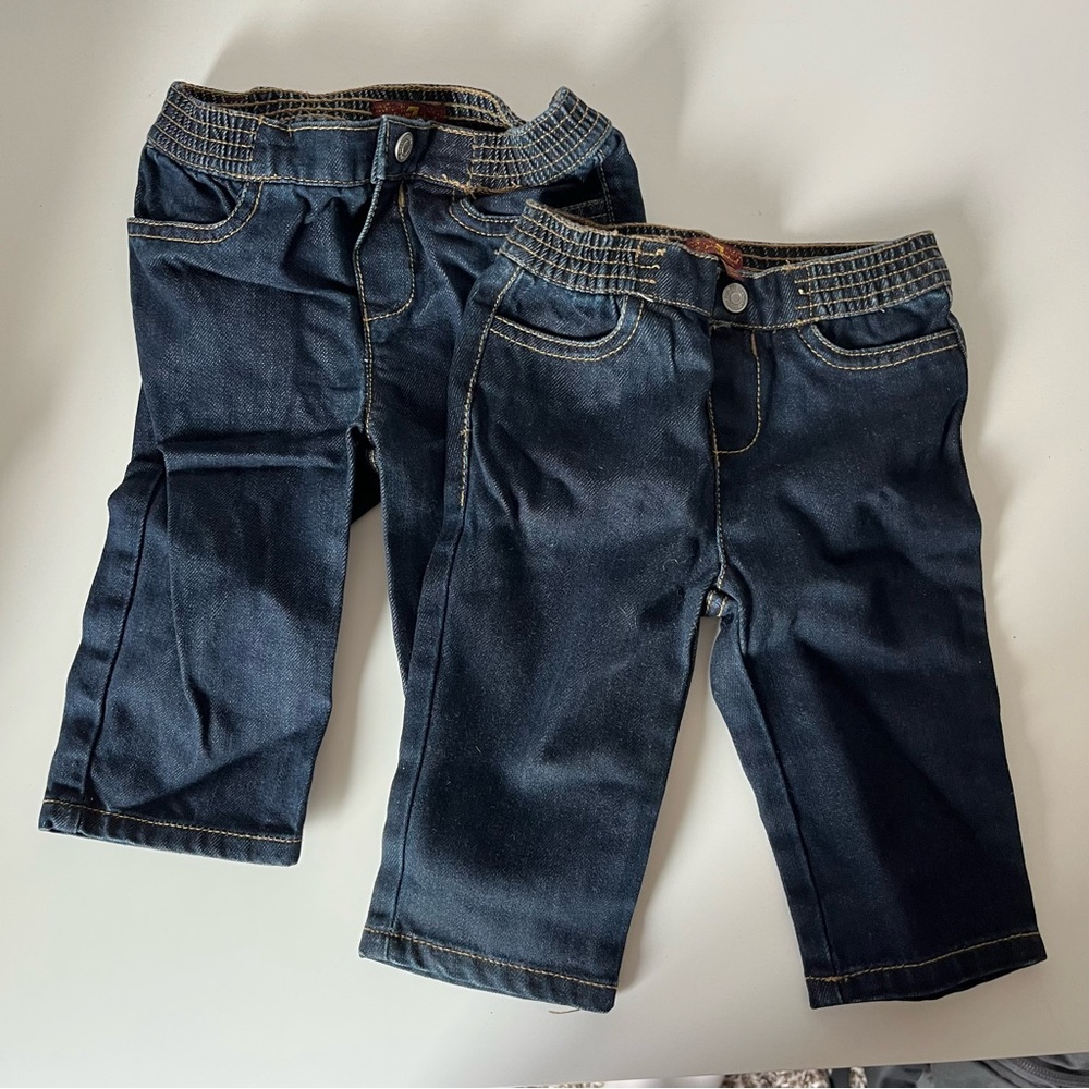 7 For All Mankind Kids Dark Indigo Denim Pants